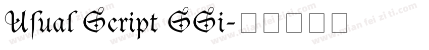 Usual Script SSi字体转换